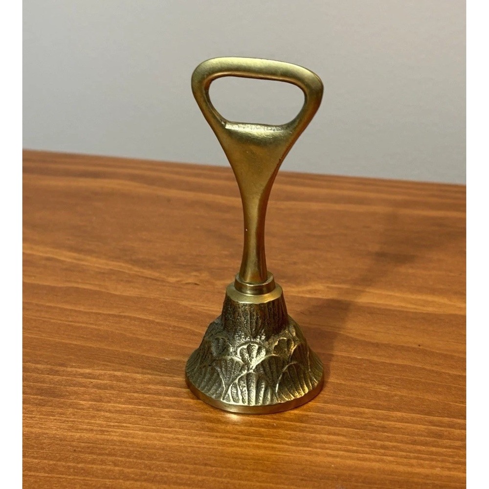 Vintage Brass Dress Bell Bottle Opener. 4” Excellent Used Condition